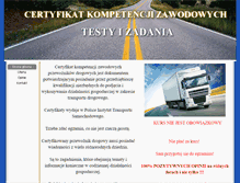 Tablet Screenshot of certyfikatkompetencjizawodowych.pl